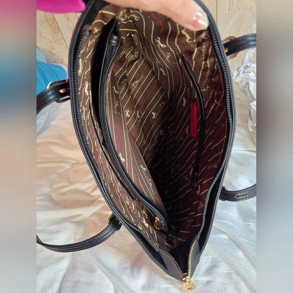 MONTANA WEST Black Crocodile-Embossed Tote Bag 14x11x3.5 - Picture 6 of 10